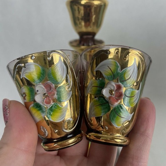 Czech Purple Bohemian Glass AMETHYST Decanter - Picture 9 of 12